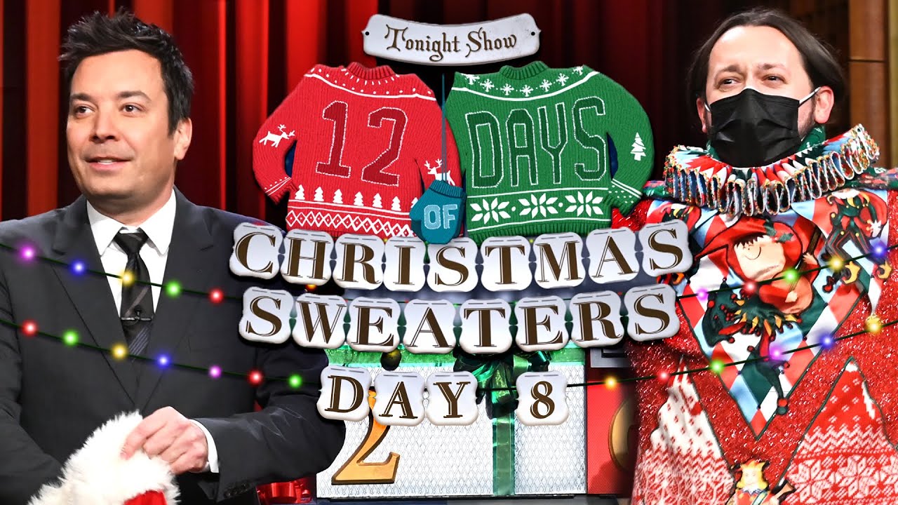 image 0 12 Days Of Christmas Sweaters 2021: Day 8 : The Tonight Show Starring Jimmy Fallon