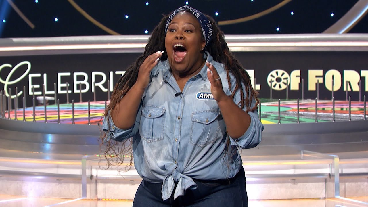 image 0 Amber Riley Wins Her Second Bonus Round Of The Night - Celebrity Wheel Of Fortune