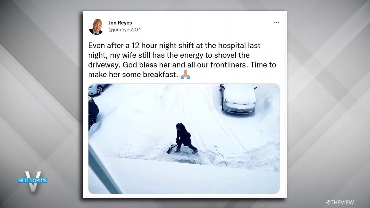 image 0 Canadian Man Slammed For Pic Of Wife Shoveling Snow : The View