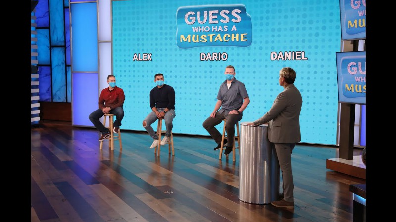 Guess Which Masked Audience Member Has A Mustache : The Ellen Show