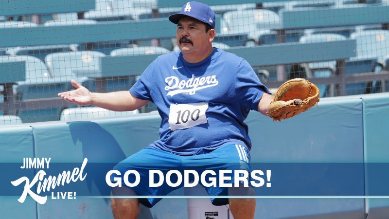 Guillermo Tries Out For The Dodgers Ball Crew