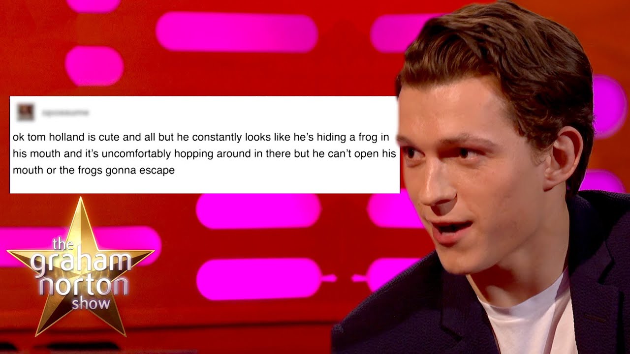 image 0 Tom Holland Has A Frog In His Mouth : The Graham Norton Show