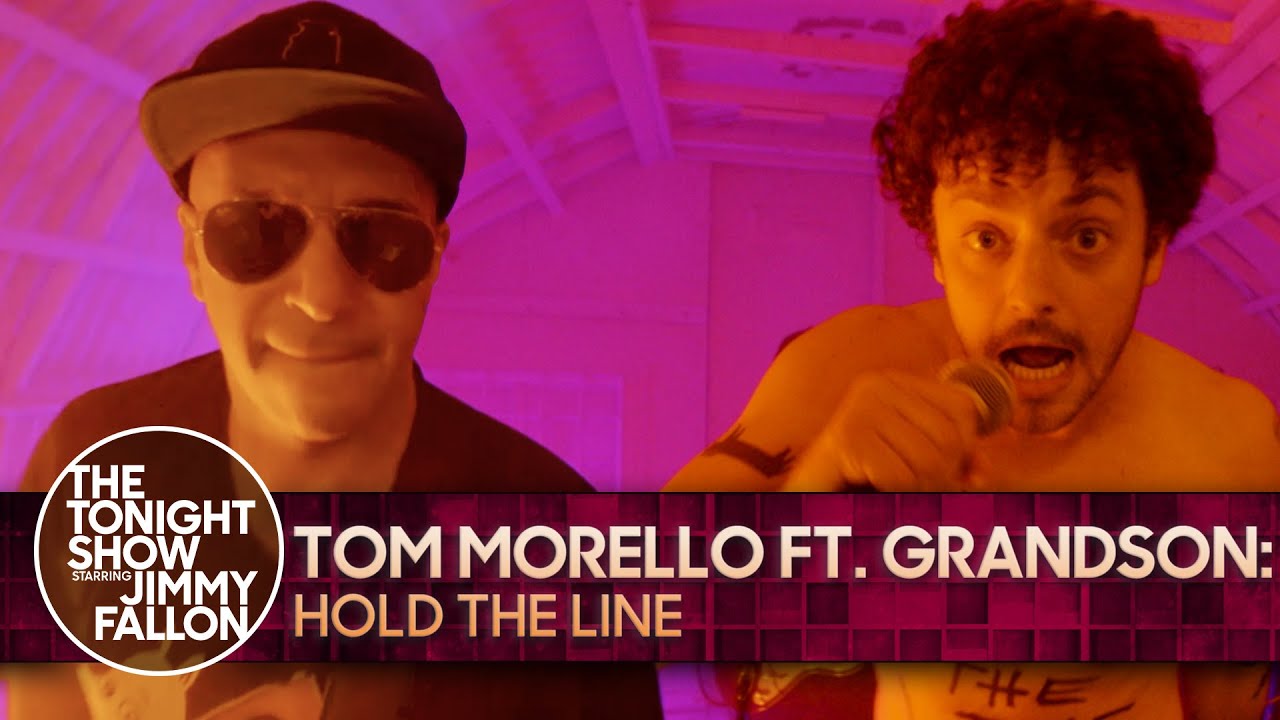 image 0 Tom Morello: Hold The Line Ft. Grandson : The Tonight Show Starring Jimmy Fallon
