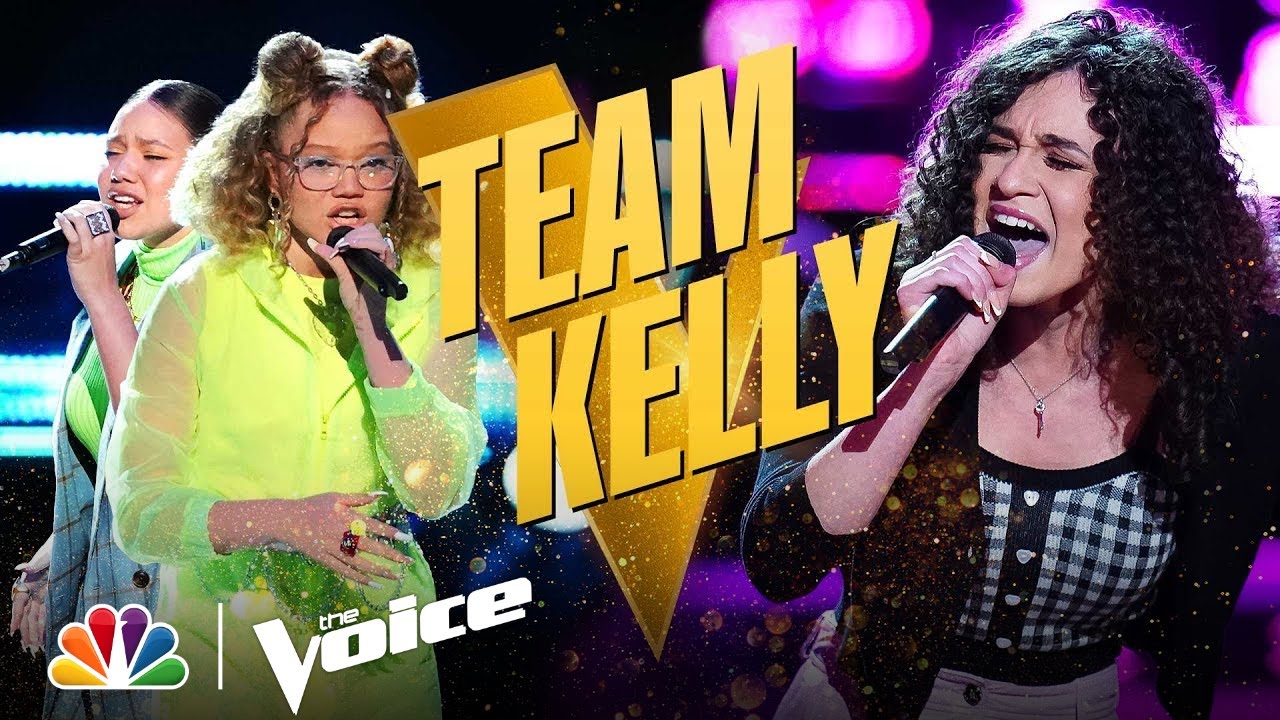 image 0 Young Teens The Cunningham Sisters And Hailey Mia Compete From Team Kelly : The Voice Knockouts 2021